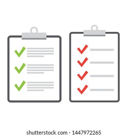 checklist icon vector. Clipboard and check marks vector.
