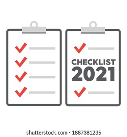 vector de icono de lista de verificación. Portapapeles y marca de verificación vector.
