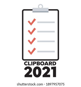 checklist icon vector. Clipboard and check marks vector.