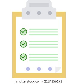 Icono de lista de verificación. Documento de la lista de verificación del portapapeles del vector. Formulario de prueba con casilla de verificación. Cuestionario web aislado en fondo blanco