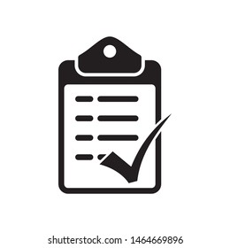 Checklist icon vector. Clipboard icon. One of set web icon. Flat illustration of clipboard with checklist.