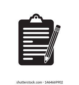 Checklist icon vector. Clipboard icon. One of set web icon. Flat illustration of clipboard with checklist.