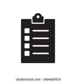 Checklist icon vector. Clipboard icon. One of set web icon. Flat illustration of clipboard with checklist.
