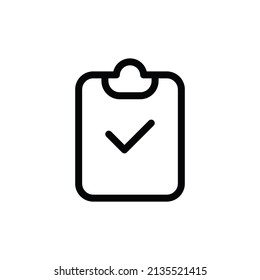 Checklist icon vector. Clipboard sign