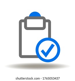 Checklist Icon Vector. Compliance Logo. Clipboard Check Mark Sign. Standard Symbol.