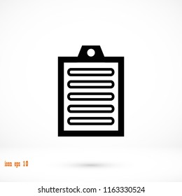 Checklist icon, Vector EPS 10 illustration style