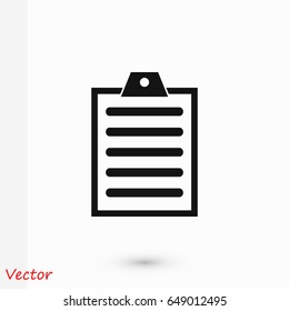 Checklist icon, Vector EPS 10 illustration style