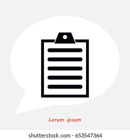 Checklist icon, Vector EPS 10 illustration style