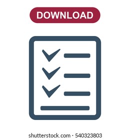 Checklist Icon Vector flat design style