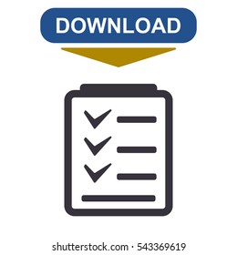 Checklist Icon Vector flat design style