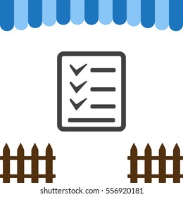 Checklist Icon Vector flat design style