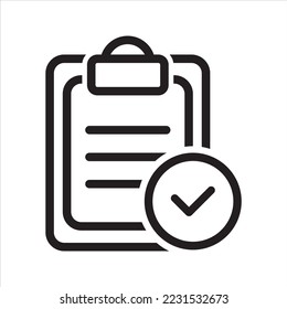 Icono de lista de verificación. Vector y glifo