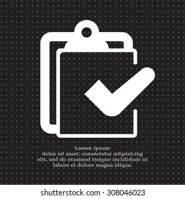 checklist icon, vector illustration