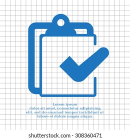 checklist icon, vector illustration