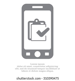 checklist icon, vector illustration