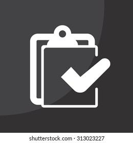 checklist icon, vector illustration
