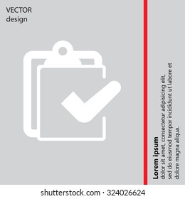 checklist icon, vector illustration