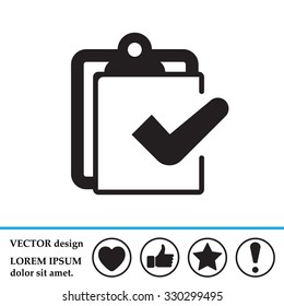 checklist icon, vector illustration
