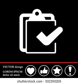 checklist icon, vector illustration