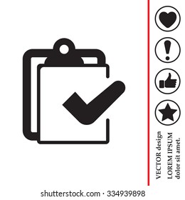 checklist icon, vector illustration