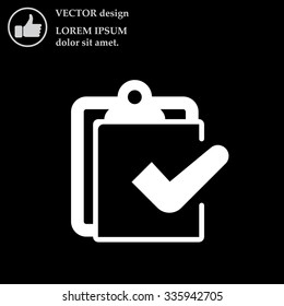 checklist icon, vector illustration