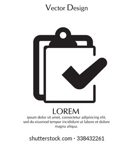 checklist icon, vector illustration