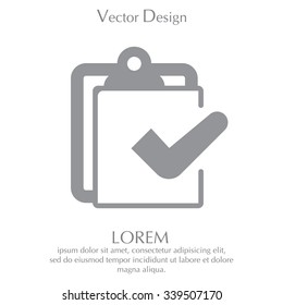 checklist icon, vector illustration