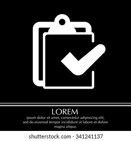 checklist icon, vector illustration