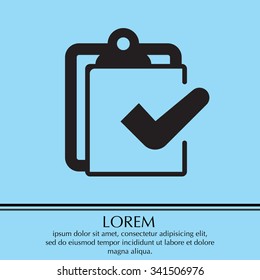 checklist icon, vector illustration