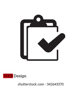 checklist icon, vector illustration