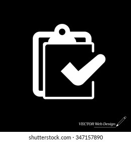 checklist icon, vector illustration