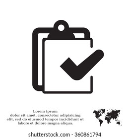 checklist icon, vector illustration