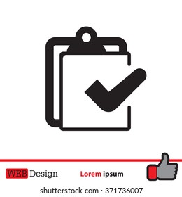 checklist icon, vector illustration