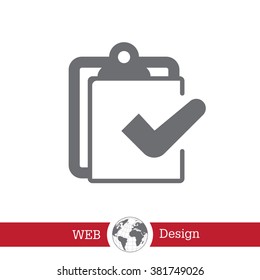 checklist icon, vector illustration