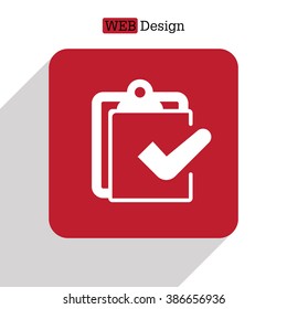 checklist icon, vector illustration