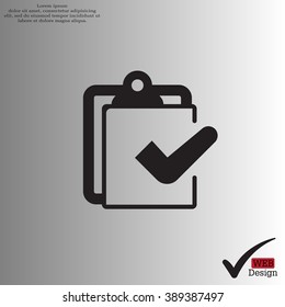 checklist icon, vector illustration