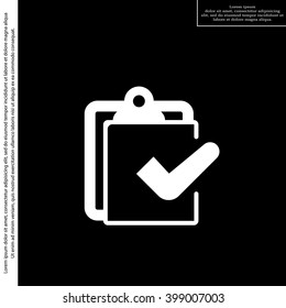 checklist icon, vector illustration