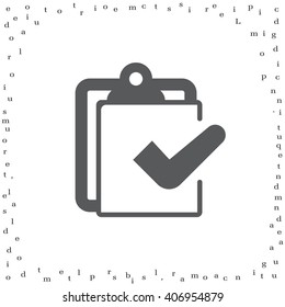 checklist icon, vector illustration