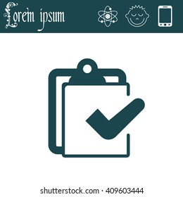 checklist icon, vector illustration
