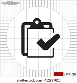 checklist icon, vector illustration