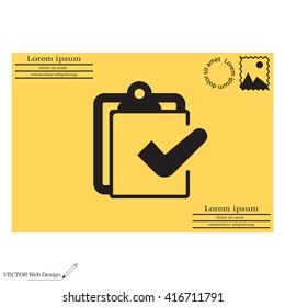 checklist icon, vector illustration
