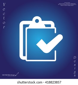 checklist icon, vector illustration