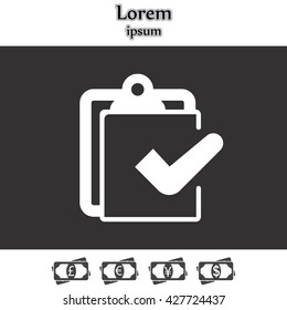 checklist icon, vector illustration