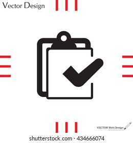 checklist icon, vector illustration