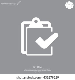 checklist icon, vector illustration