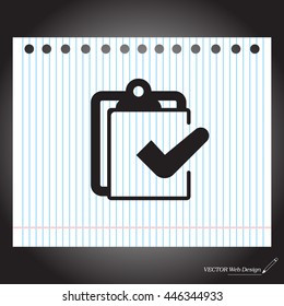 checklist icon, vector illustration