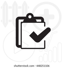 checklist icon, vector illustration