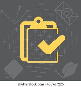 checklist icon, vector illustration