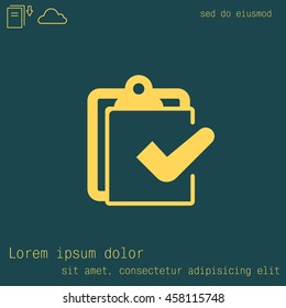 checklist icon, vector illustration