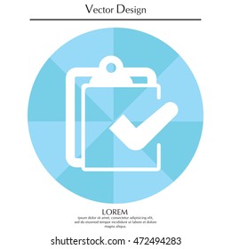 checklist icon, vector illustration